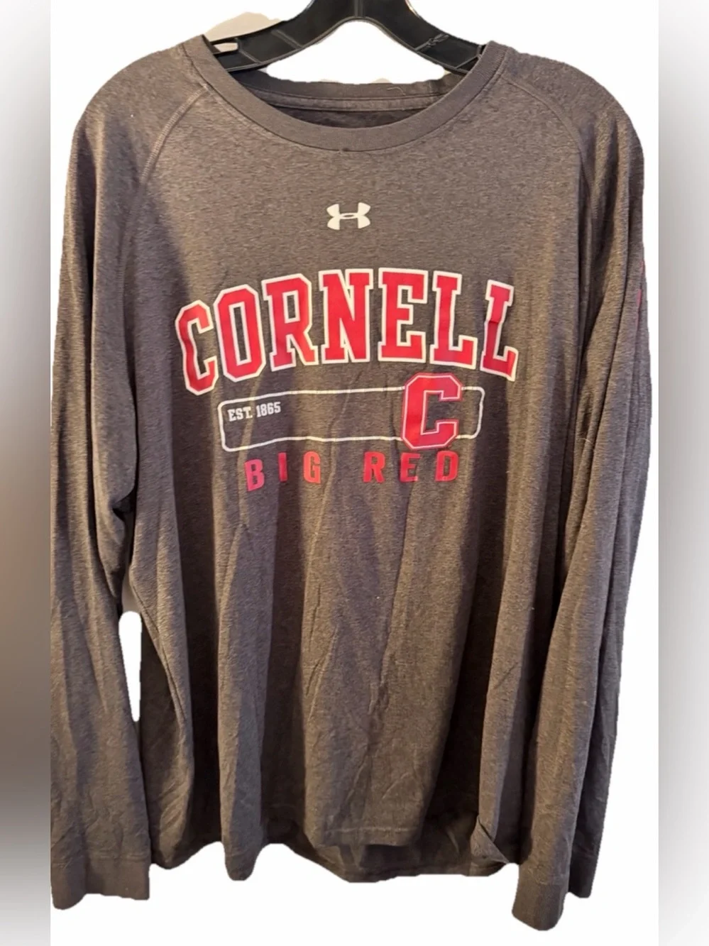 Cornell University Big Red Under Armour Heat Gear Loose Performance T‎ Shirt XL
